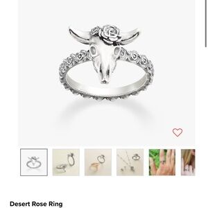 James Avery BRAND NEW Silver Bull Skull Ring